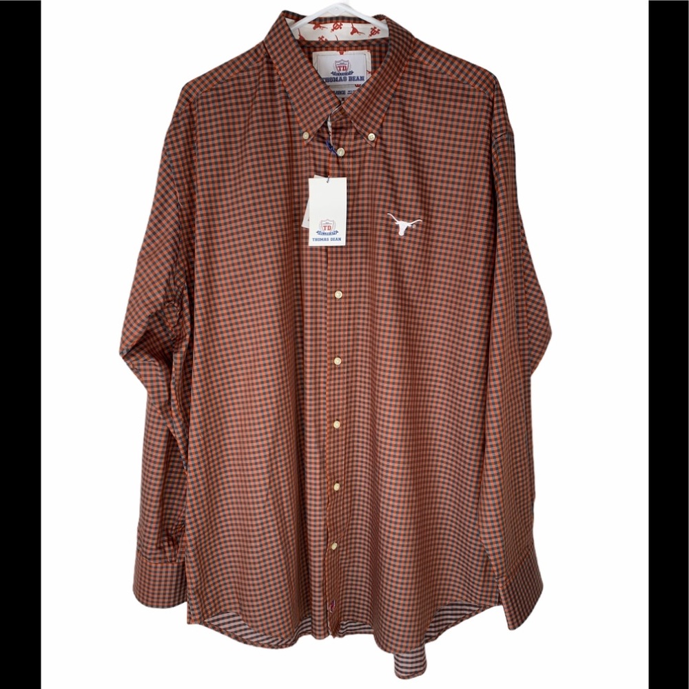 Thomas Dean Men’s 2X Long Sleeve UT Shirt Orange